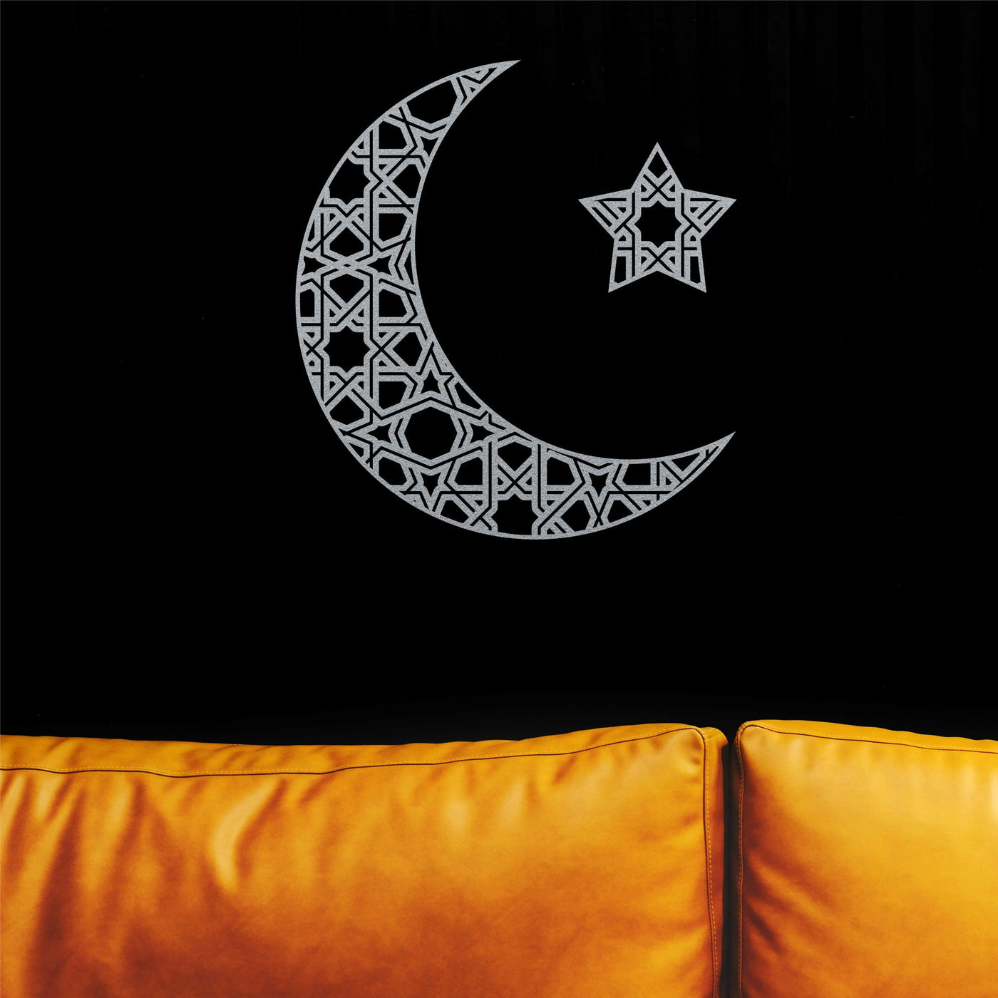 Crescant And Star Metal Wall Art