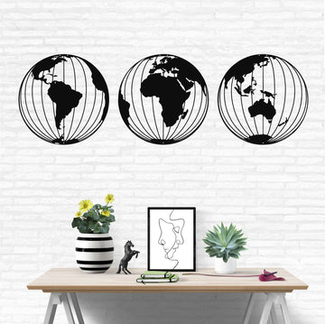 Personaliza tu espacio con una decoración de pared con un mapa del mundo único