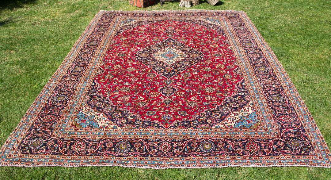 Vintage Oriental Premium Handmade Unique Rug  9'10'' X 13'4''