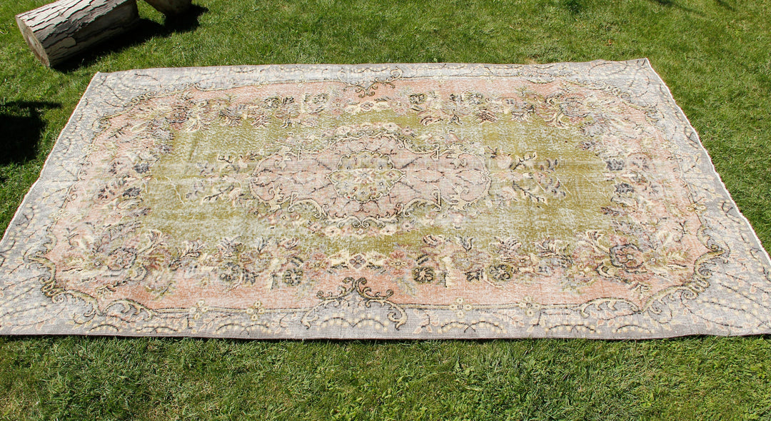 Vintage Handmade Unique Rug  5'9'' X 9'3''