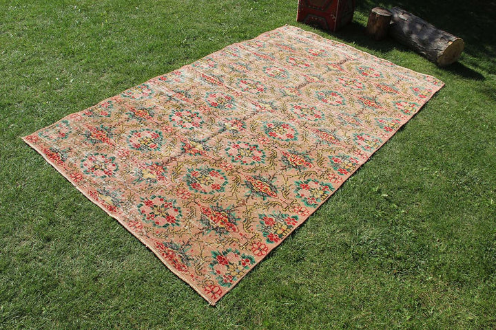 Vintage Handmade Unique Rug  5'1'' X 8'6''
