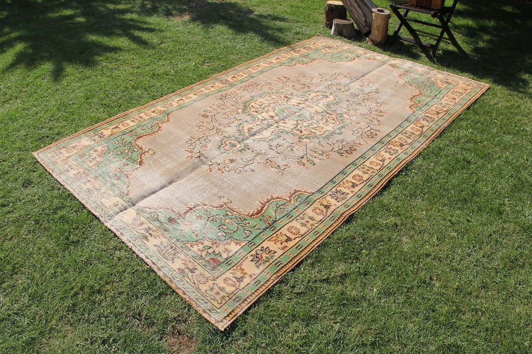 Vintage Handmade Unique Rug  5'10'' X 9'8''