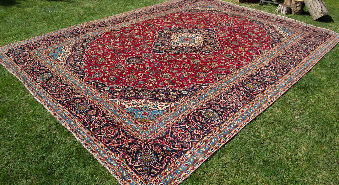 Vintage Oriental Premium Handmade Unique Rug  9'10'' X 13'4''