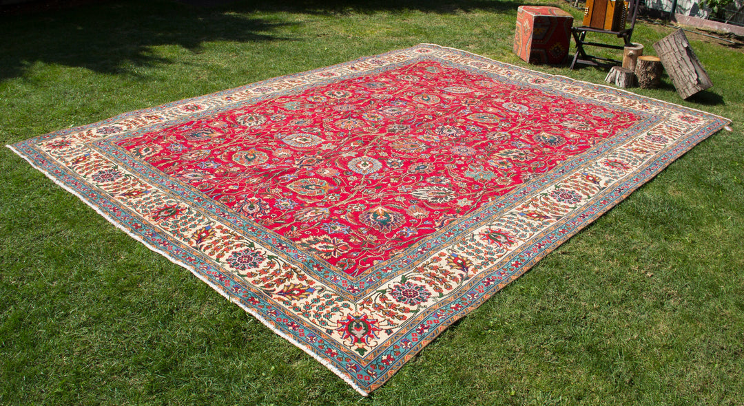 Vintage Oriental Premium Handmade Unique Rug  9'7'' X 13'3''