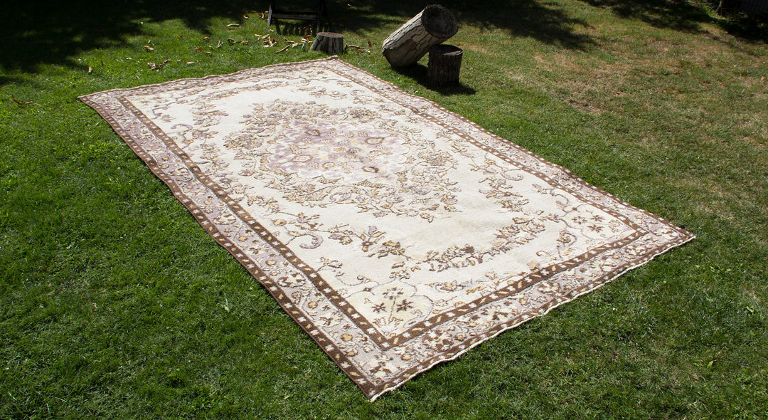Vintage Carved Handmade Unique Rug  5'11'' X 9'10''