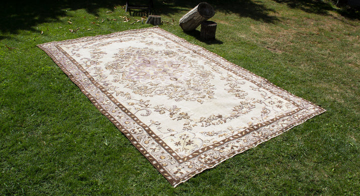 Vintage Carved Handmade Unique Rug  5'11'' X 9'10''