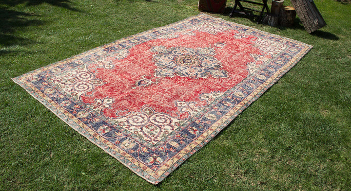 Vintage Handmade Unique Rug  5'9'' X 9'9''