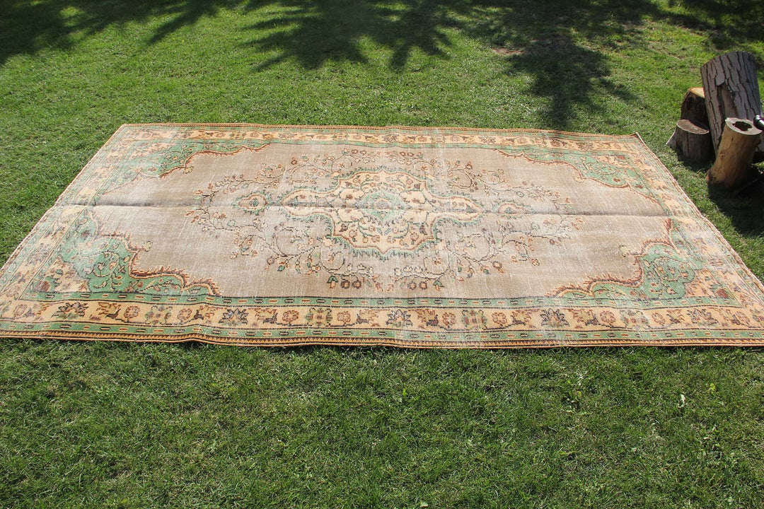 Vintage Handmade Unique Rug  5'10'' X 9'8''