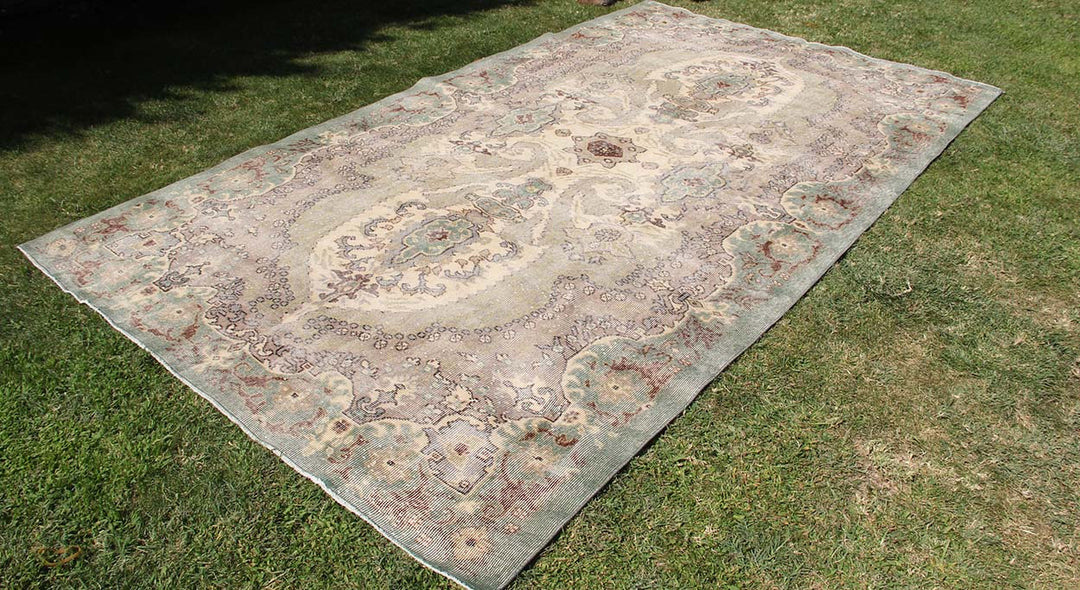 Vintage Handmade Unique Rug  6'3'' X 11'0''