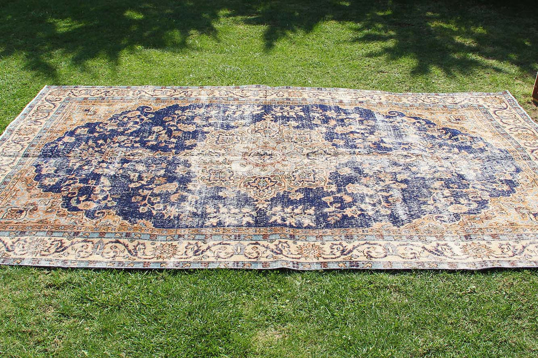 Vintage Handmade Unique Rug Retro 6'5'' X 8’11''