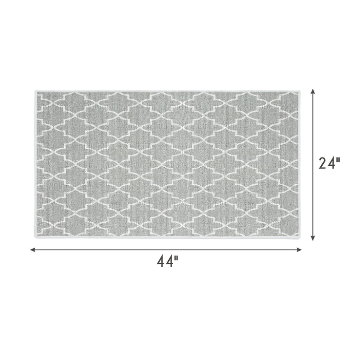 Geometric Design Multipurpose Floor Mat | 24"x44" | Gray