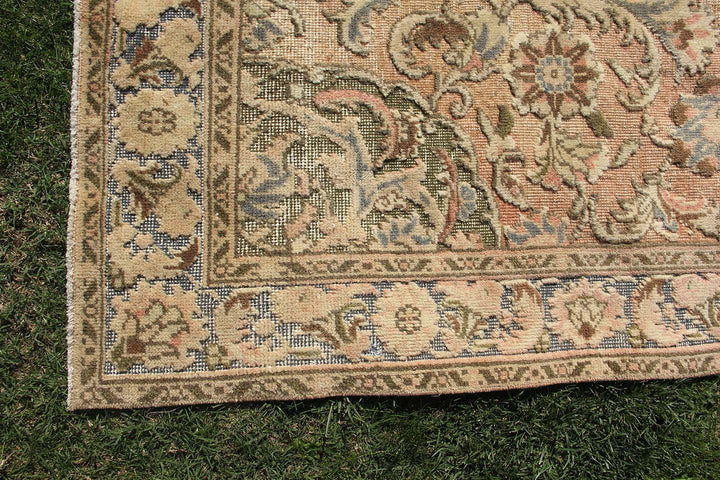 Vintage Carved Handmade Unique Rug  4'5'' X 8'7''