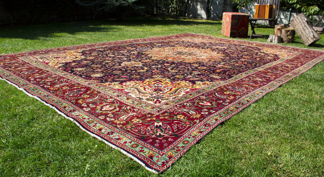 Vintage Oriental Premium Handmade Unique Rug Natural 9'7''  X  13'3''
