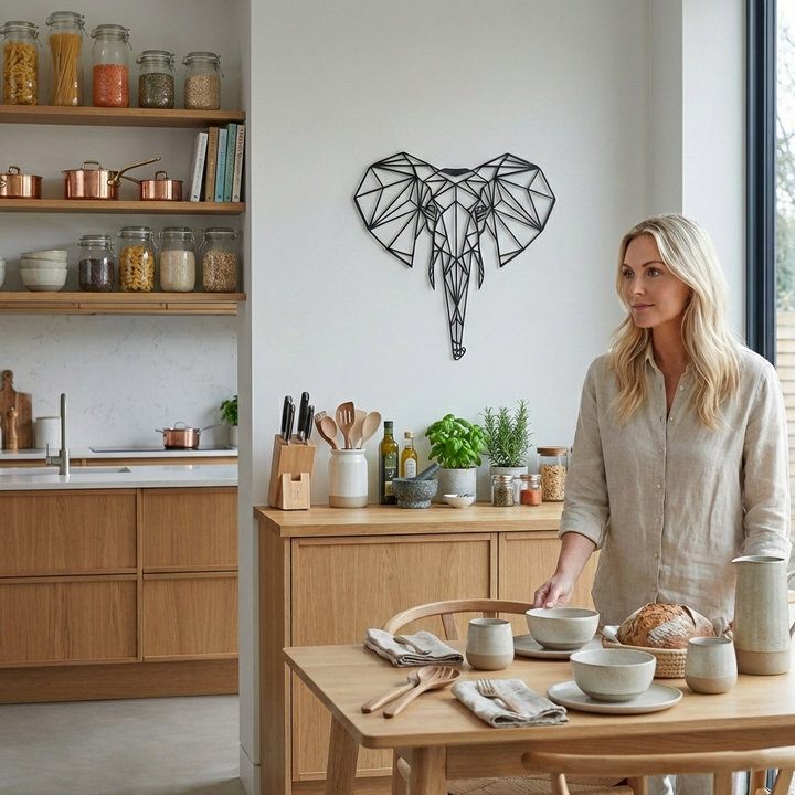 Geometric Elephant Head