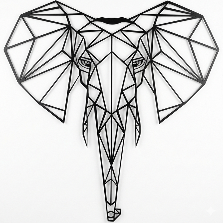 Geometric Elephant Head