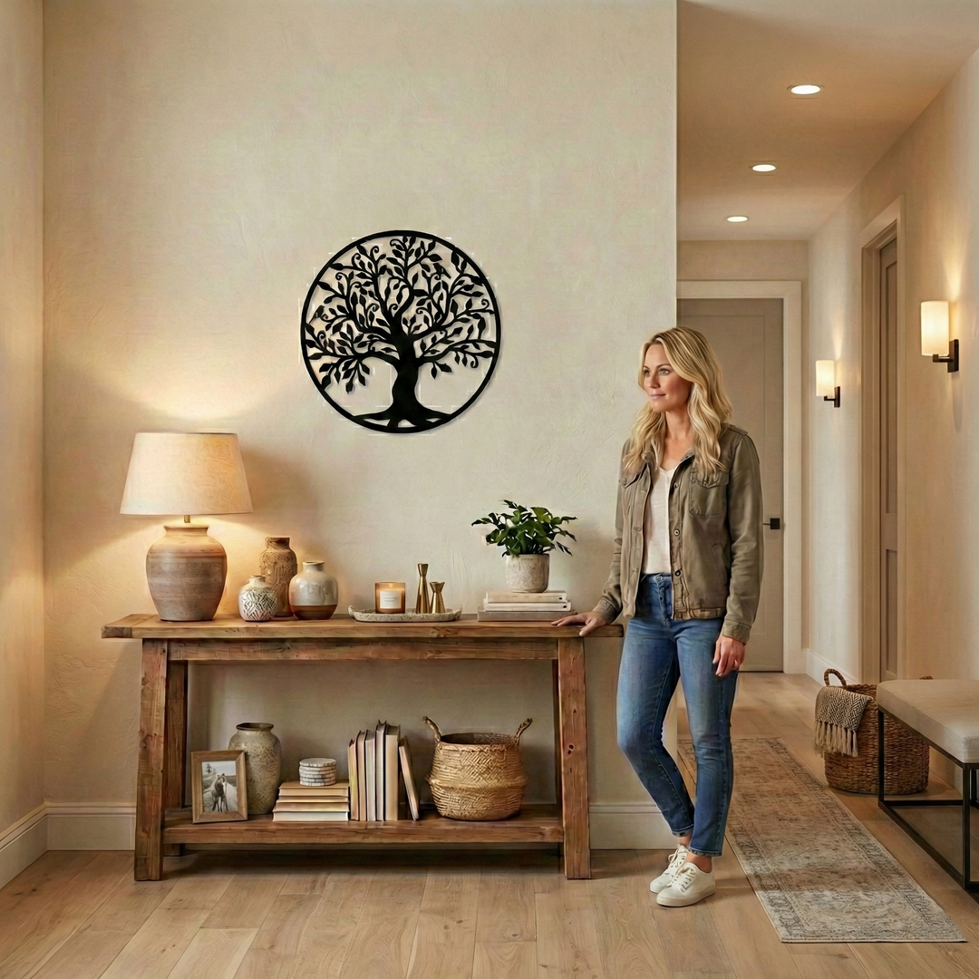 Arte da parete in metallo Albero Genealogico