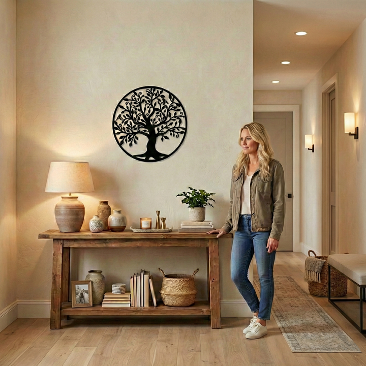 Arte da parete in metallo Albero Genealogico