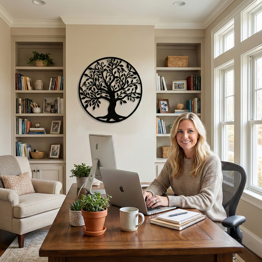 Arte da parete in metallo Albero Genealogico