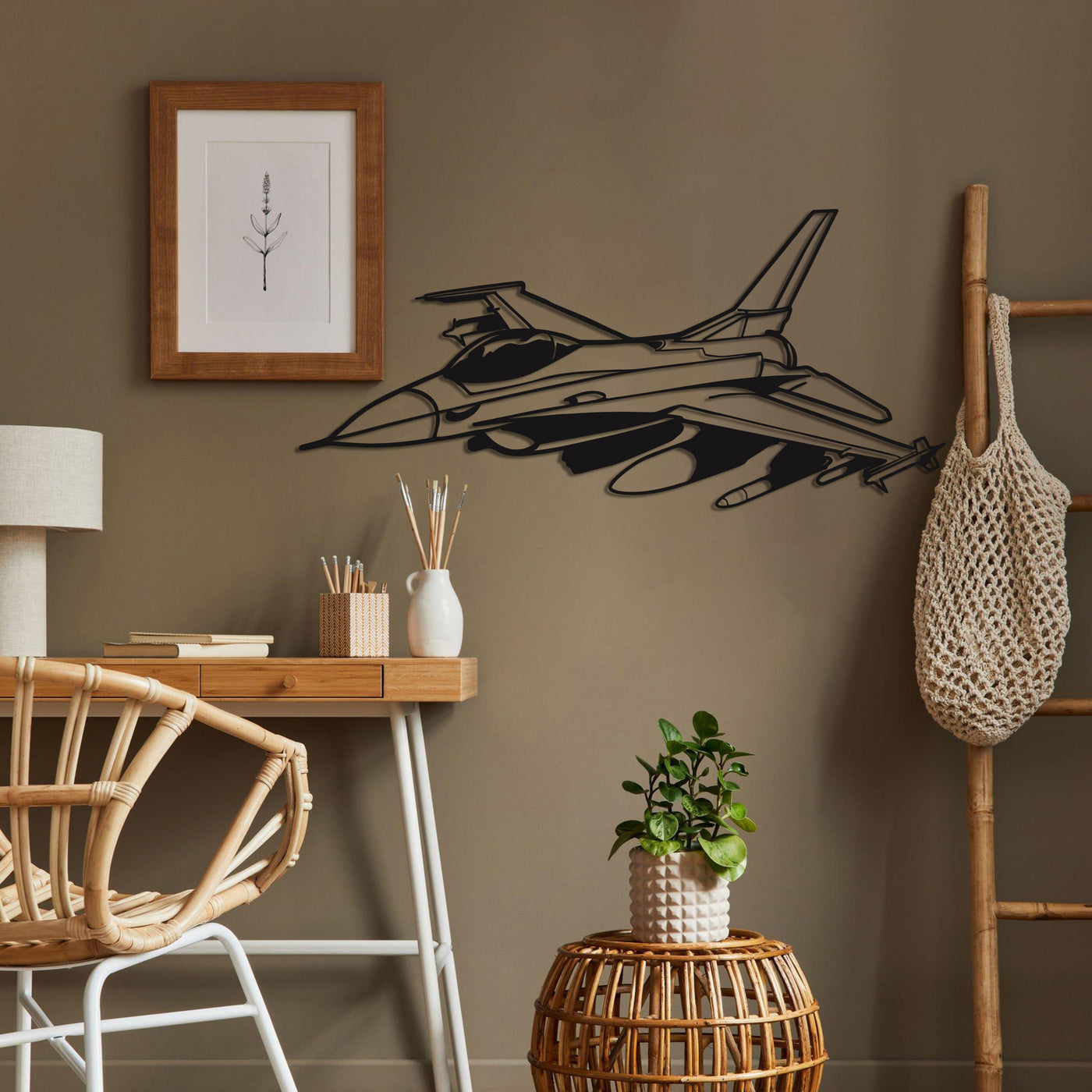 Fighter Jet Metall Wandkunst