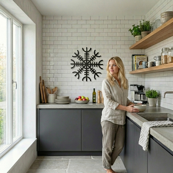 Arte de Pared Metálico Helm of Awe