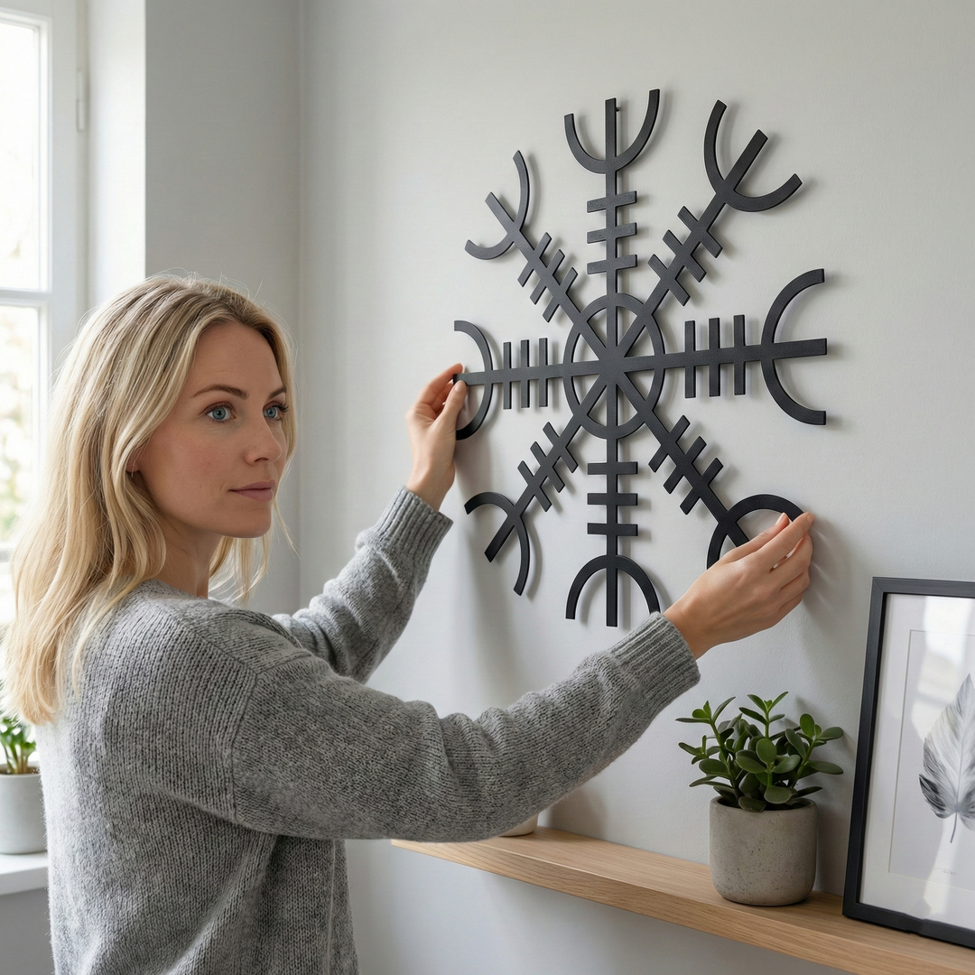 Arte de Pared Metálico Helm of Awe