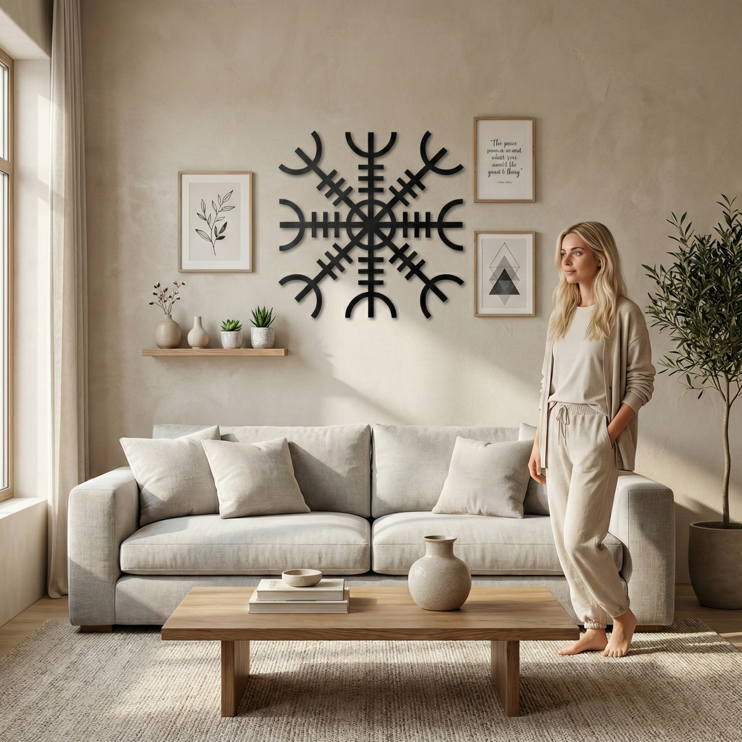 Arte de Pared Metálico Helm of Awe