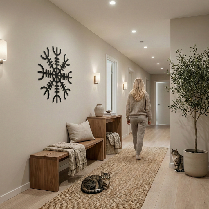 Arte de Pared Metálico Helm of Awe