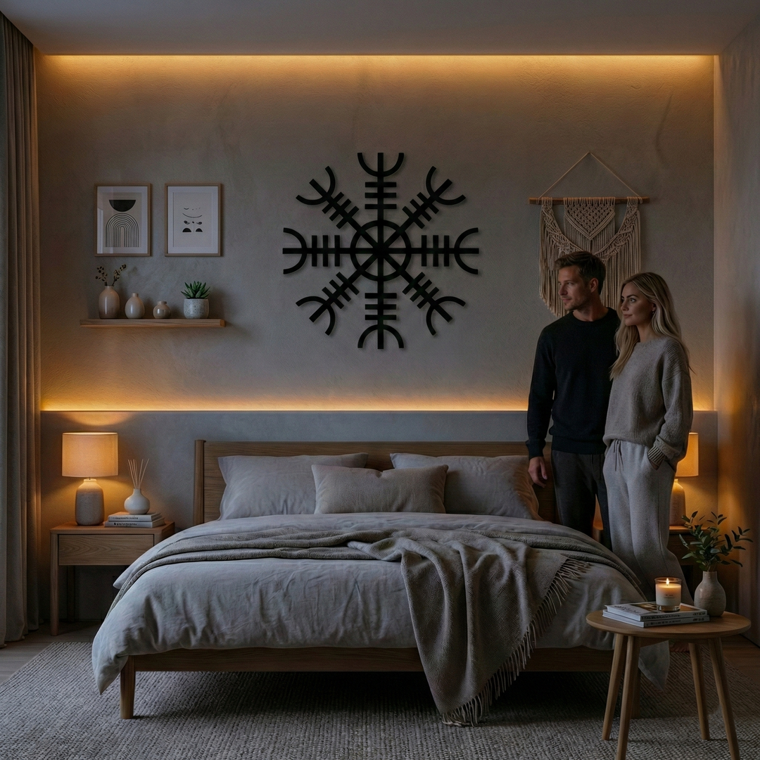 Arte de Pared Metálico Helm of Awe