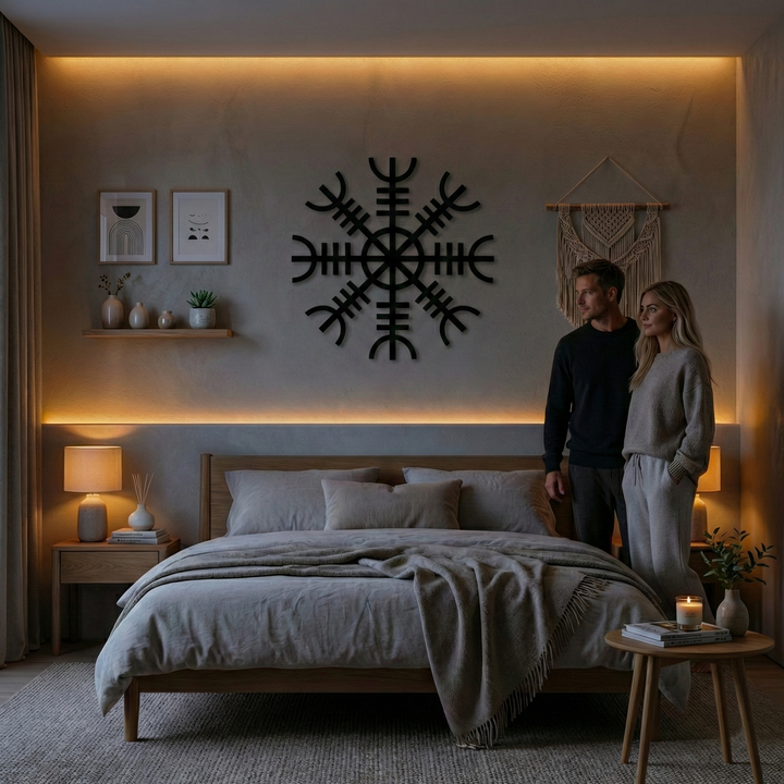 Arte de Pared Metálico Helm of Awe