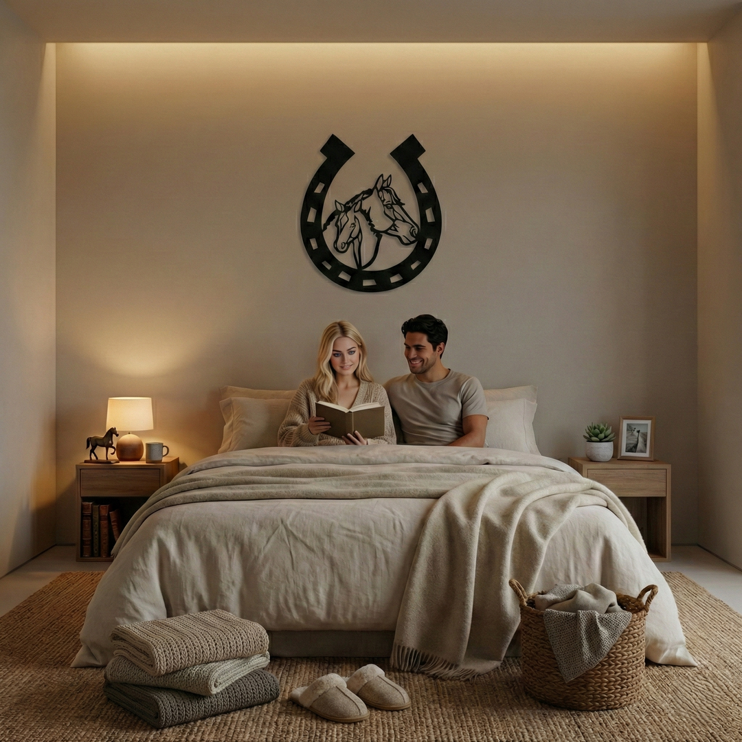 Ferro di Cavallo Arte Murale in Metallo