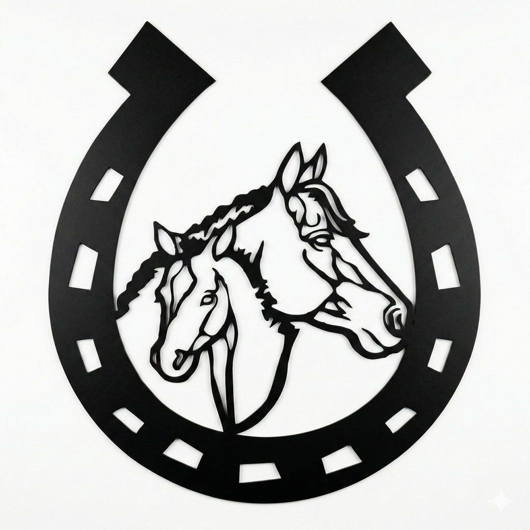 Ferro di Cavallo Arte Murale in Metallo