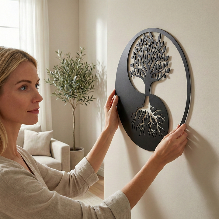 Arte de Pared de Metal Yin Yang