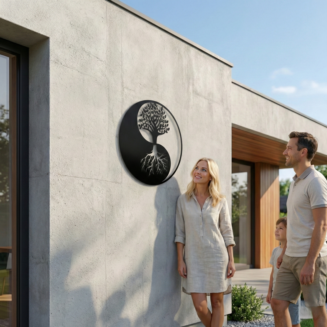 Arte de Pared de Metal Yin Yang