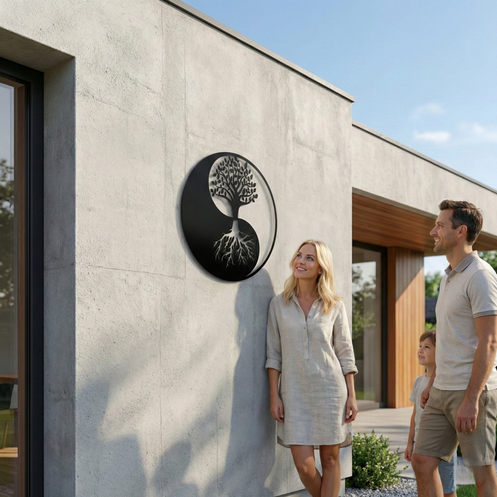 Arte de Pared de Metal Yin Yang