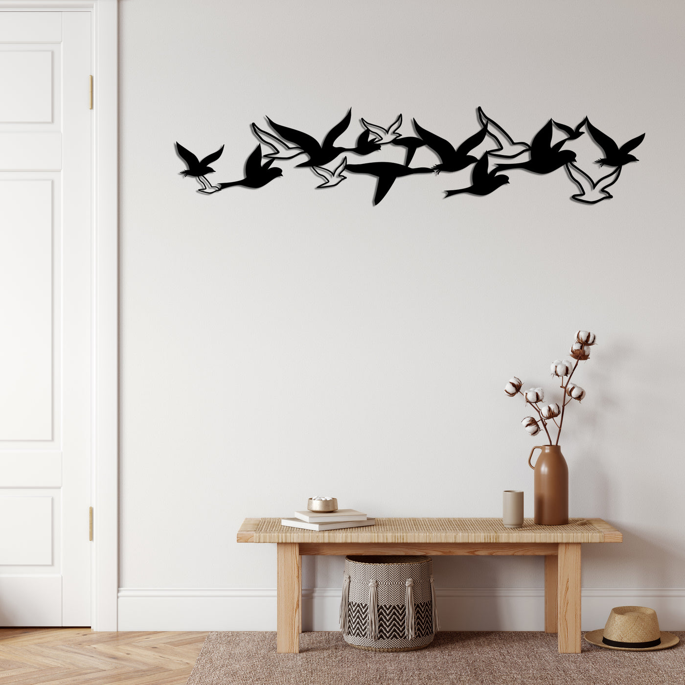 Flying Birds Flock Metal Wall Art