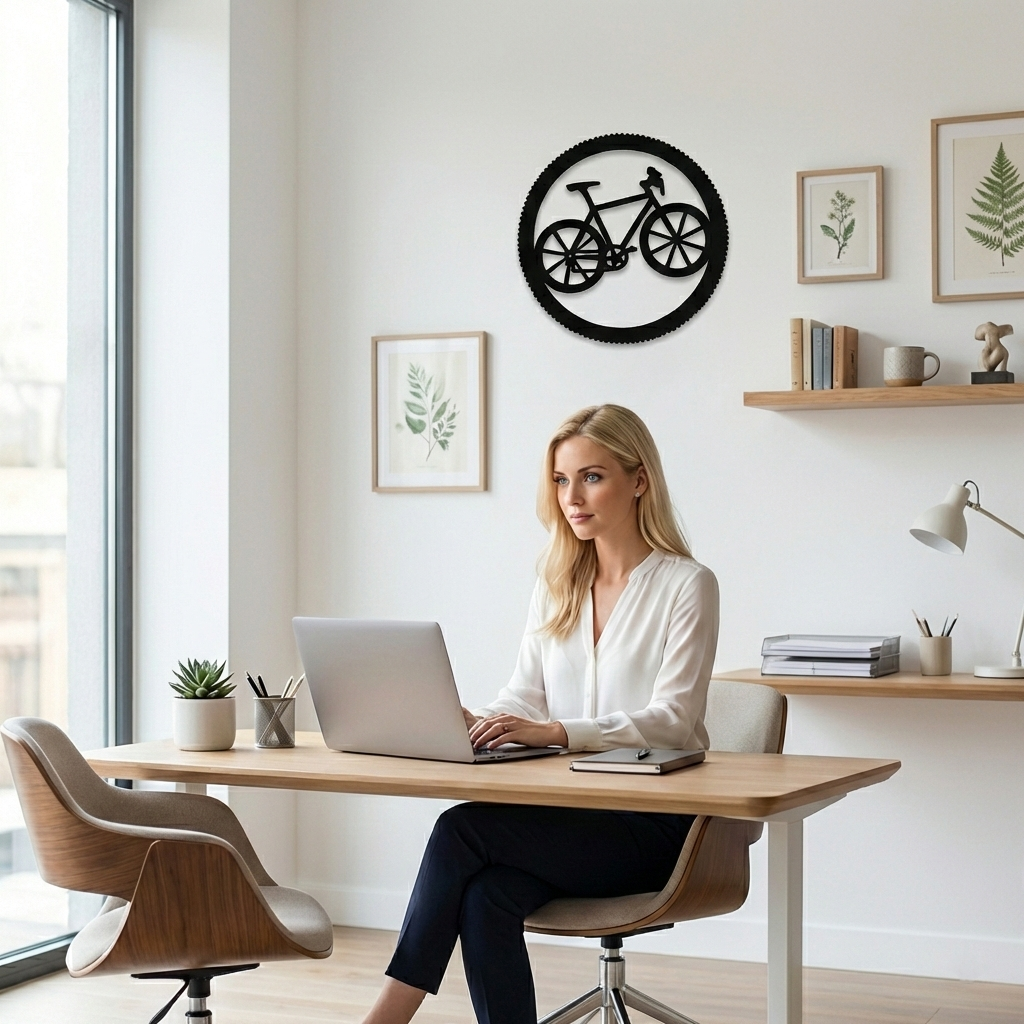 Bicicleta Arte de Pared de Metal