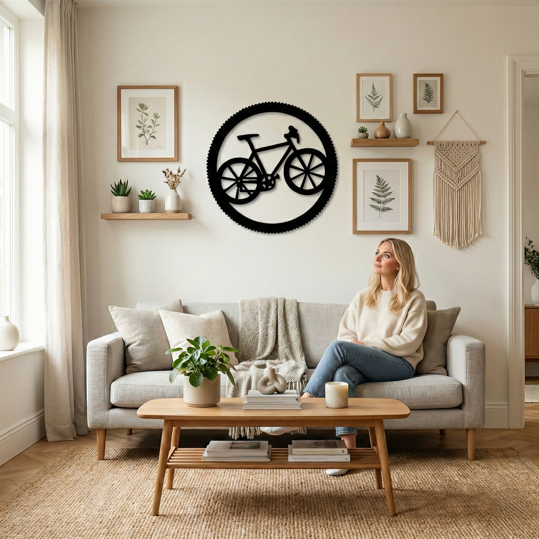 Bicicleta Arte de Pared de Metal