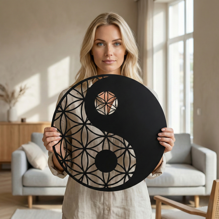 Yin Yang Metall Wandkunst
