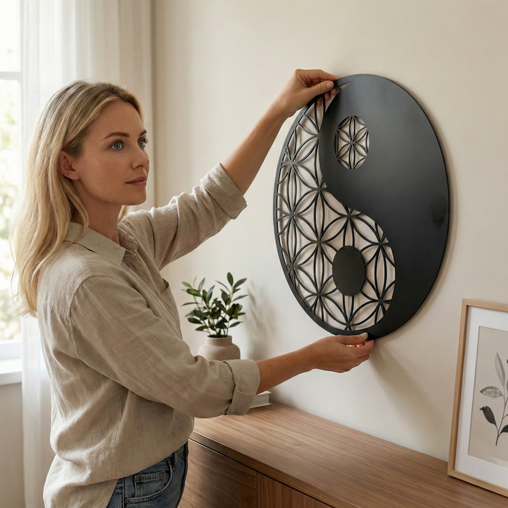 Yin Yang Metall Wandkunst