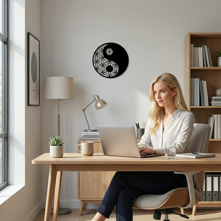 Yin Yang Metall Wandkunst