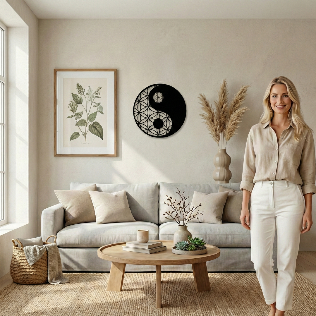 Yin Yang Metall Wandkunst