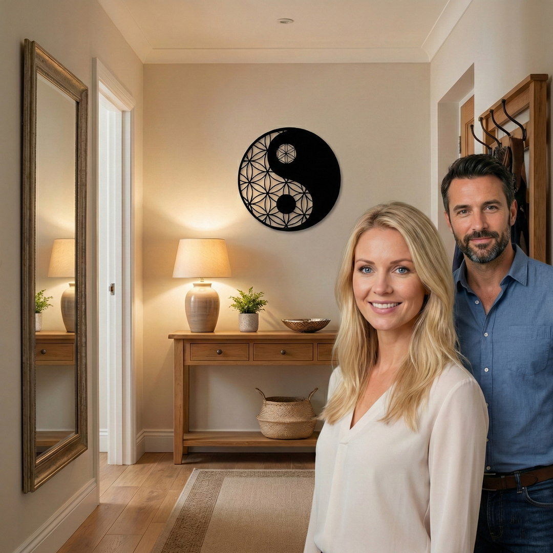 Yin Yang Metall Wandkunst