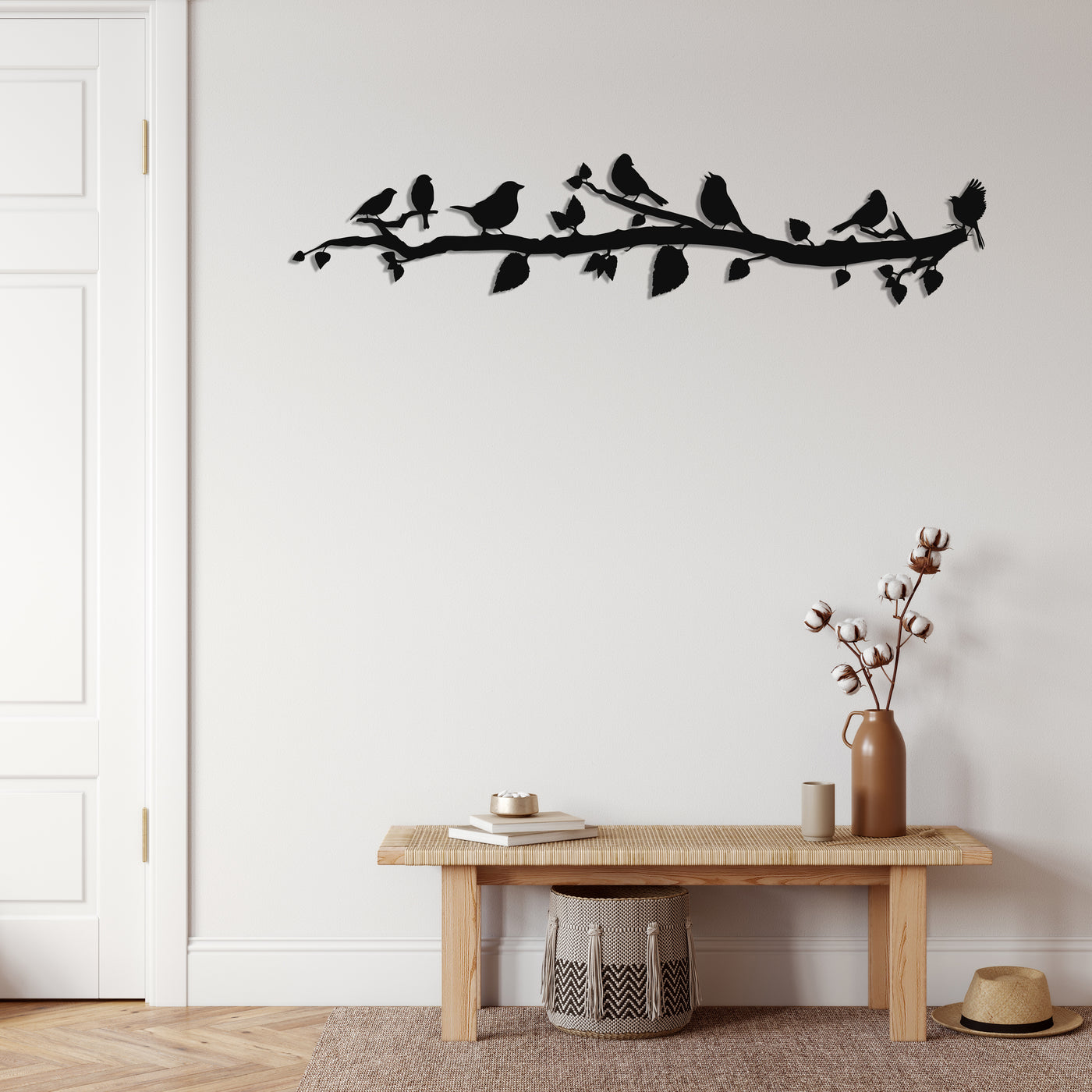 Birds on Branch Metal Wall Art