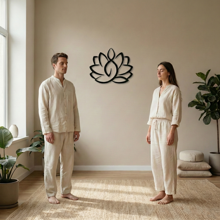 Lotusblume Metall Wandkunst