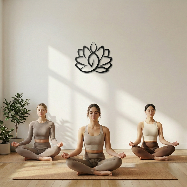 Lotusblume Metall Wandkunst