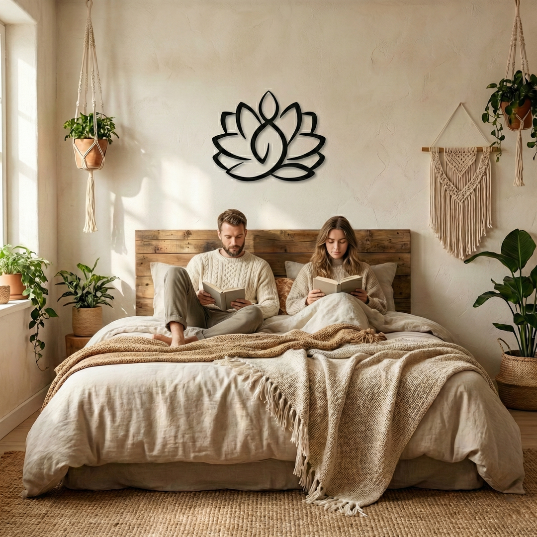 Lotusblume Metall Wandkunst