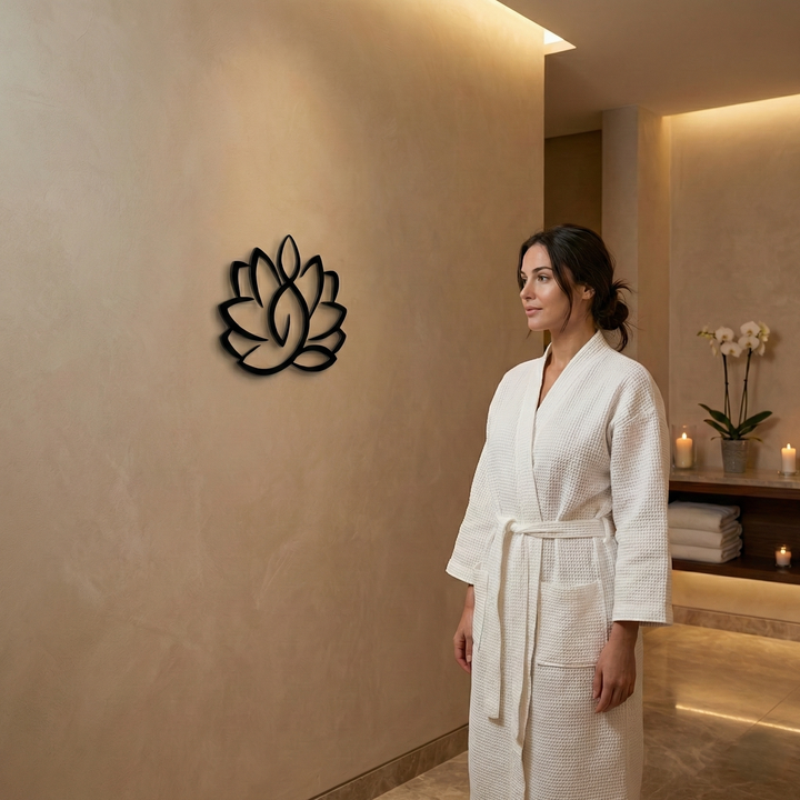 Lotusblume Metall Wandkunst