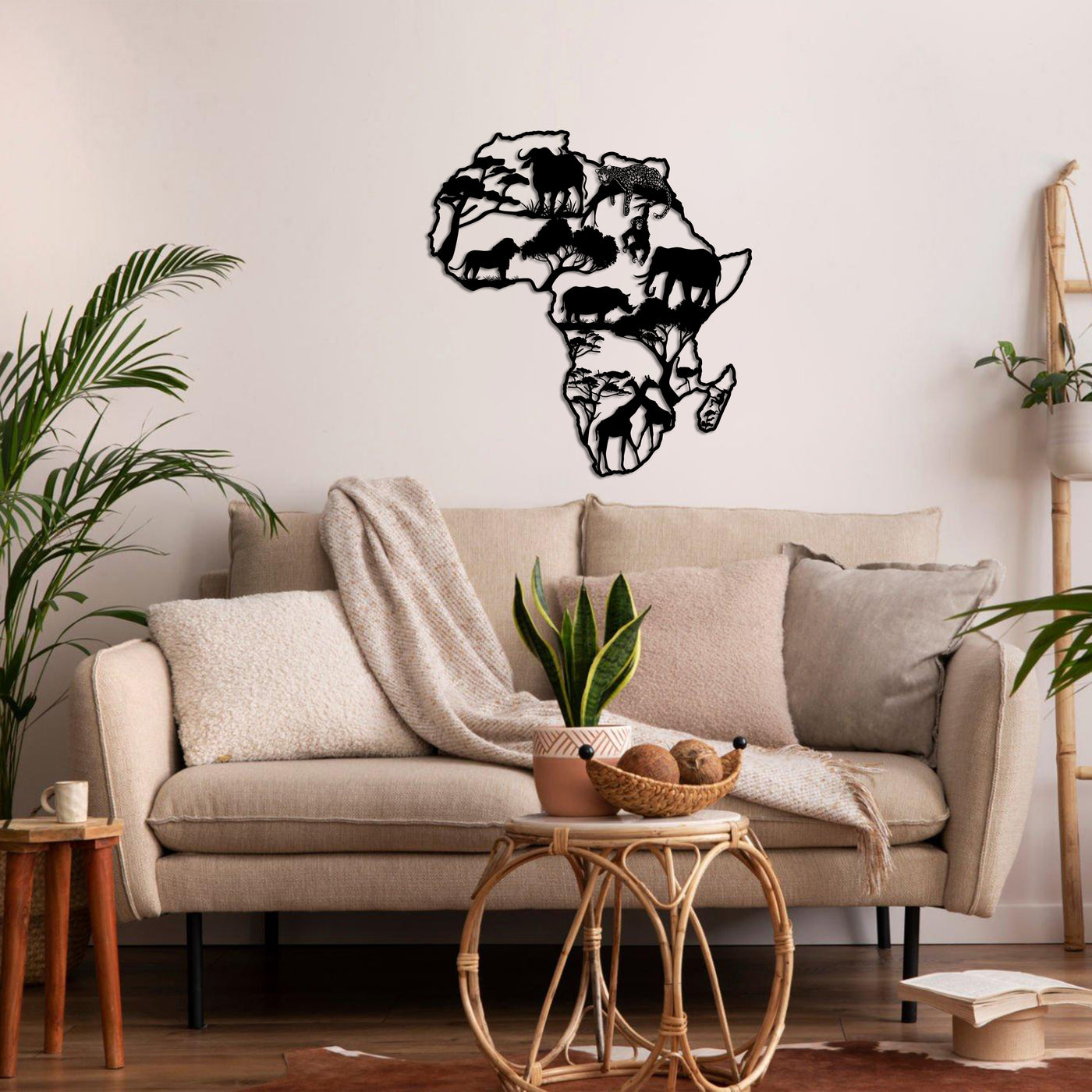 Africa Map Metal Wall Art