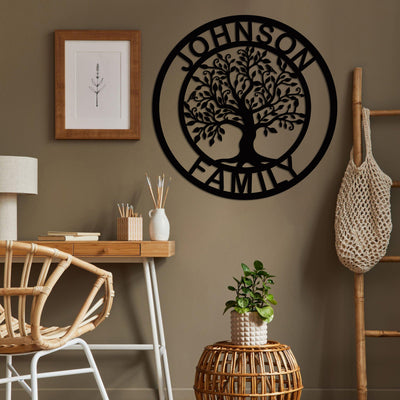 Family Tree Personalized Metal Wall Art