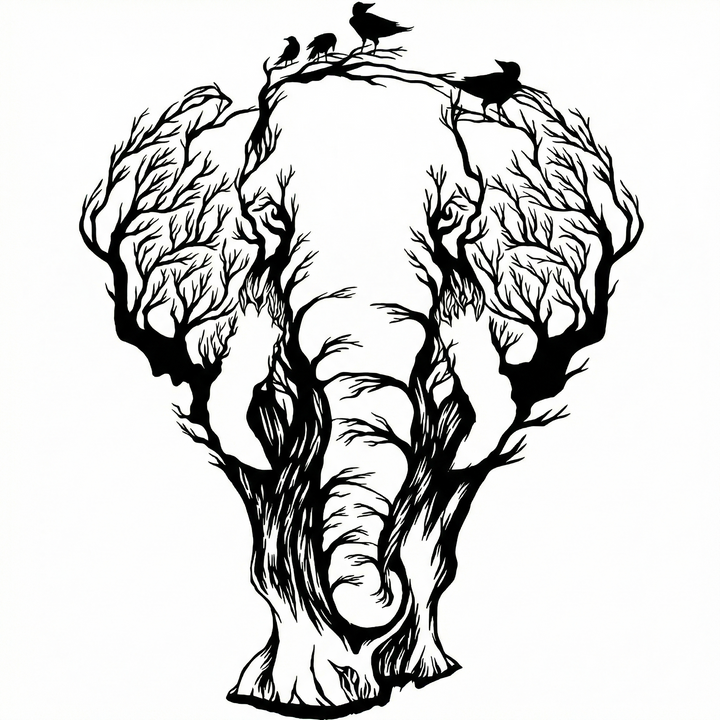 Elephant Metal Wall Art